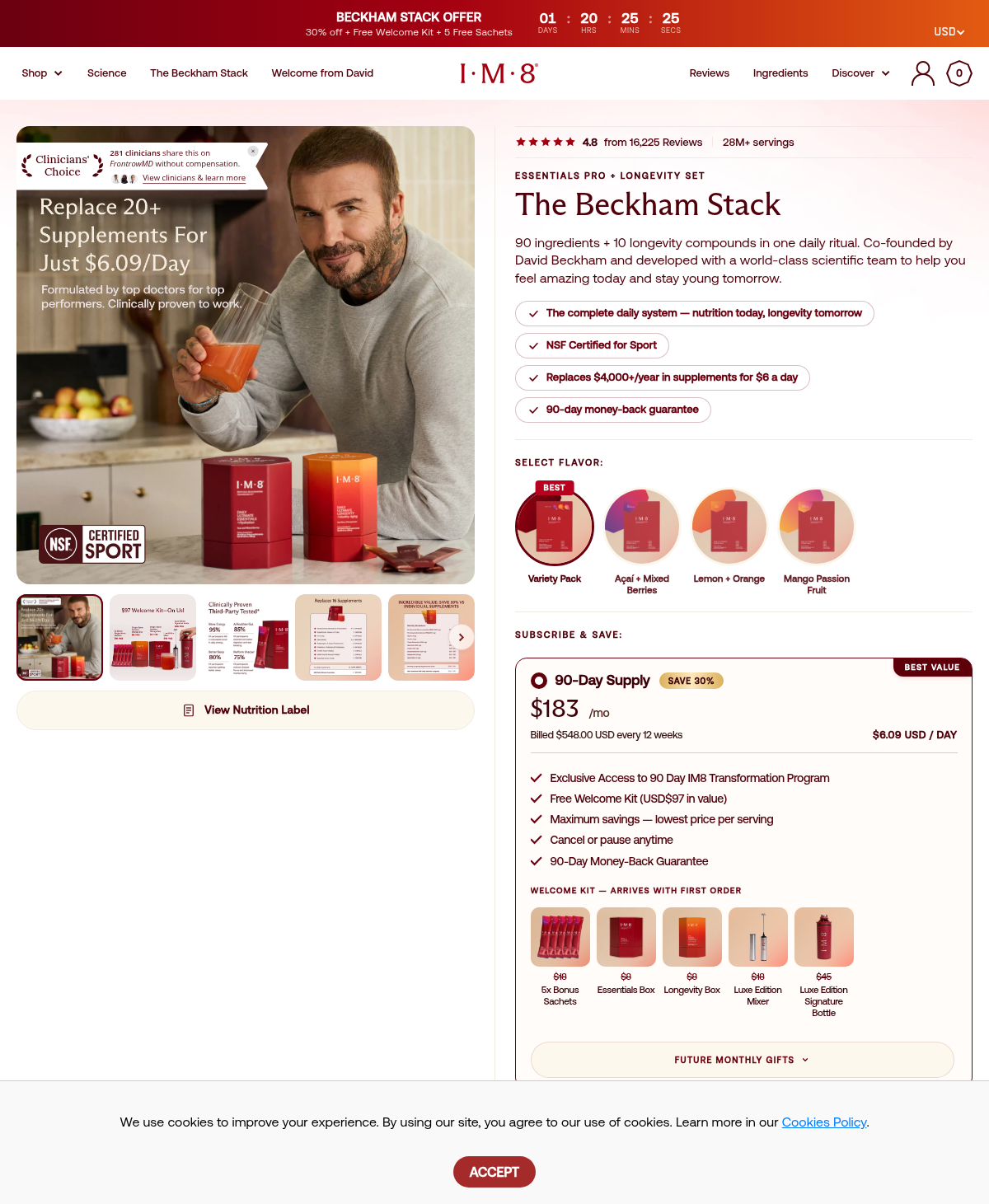 Co-Founded by David Beckham and experts from Mayo Clinic and NASA – IM8 Health