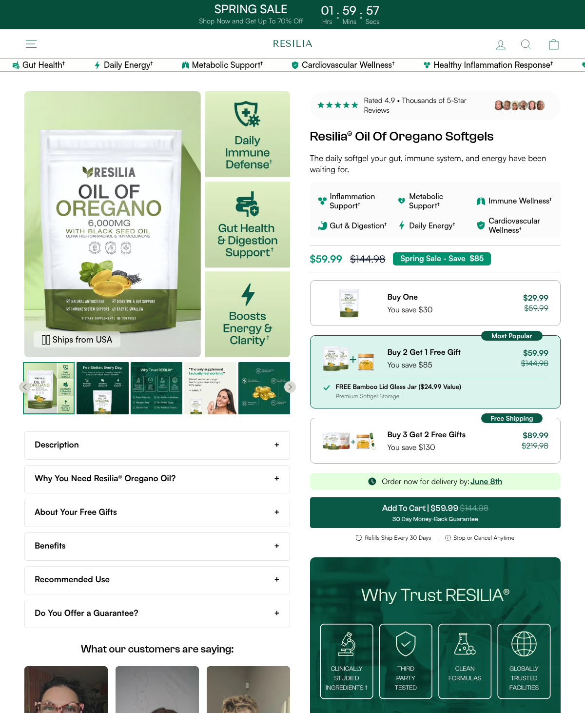 Resilia® | Natural Immune Support & Gut Health Supplements