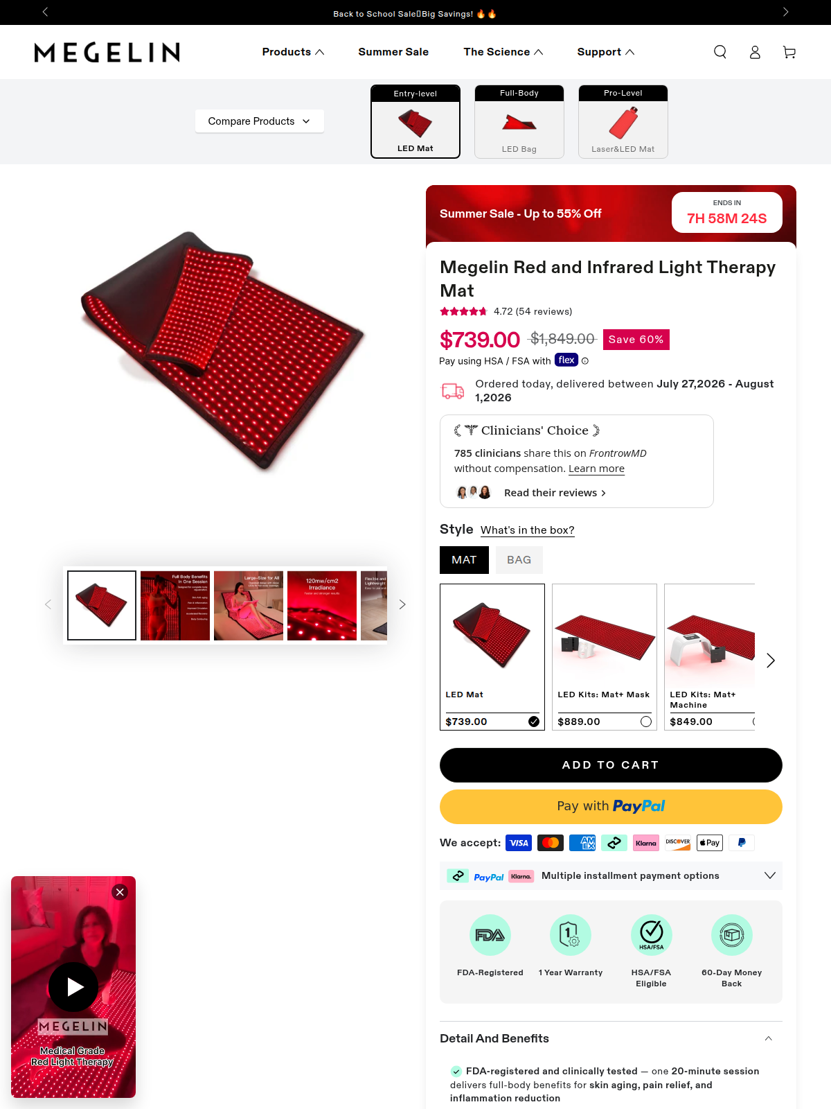 Megelin | Medical-grade Red Light Therapy Device At Home